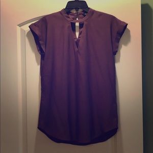 Plumb silky blouse